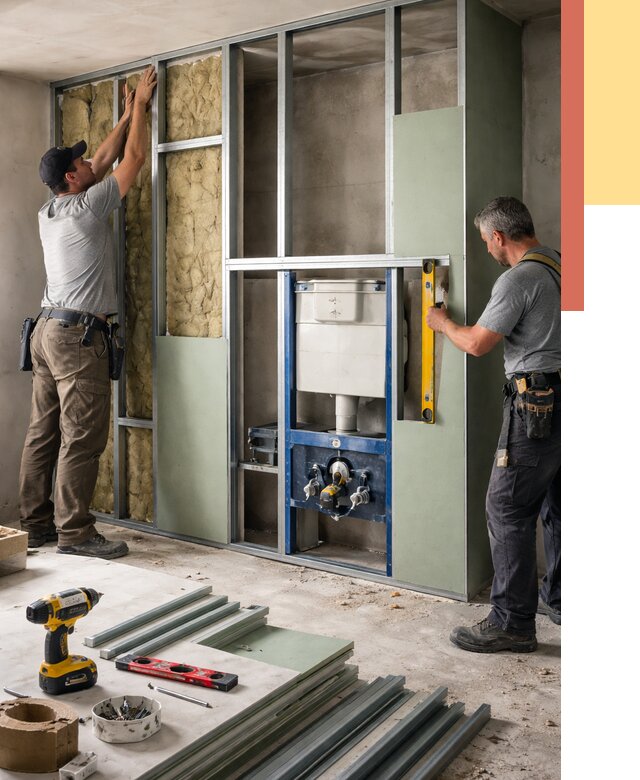 Установка сантехнических перегородок в Мытищах от 8632 руб. | ОТДЕЛОЧНИК-Мтщ