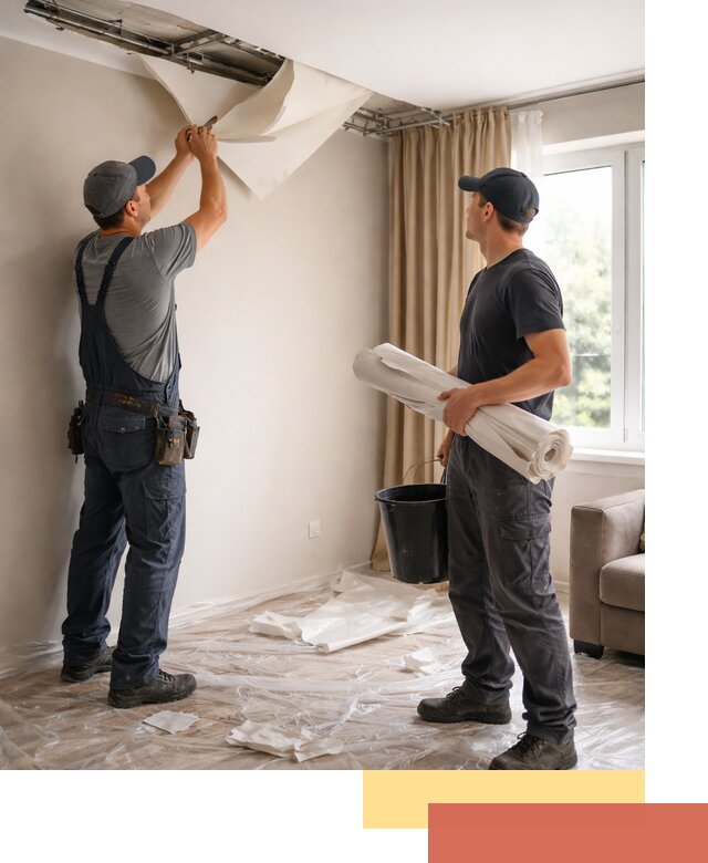 Демонтаж натяжного потолка в Мытищах быстро и аккуратно