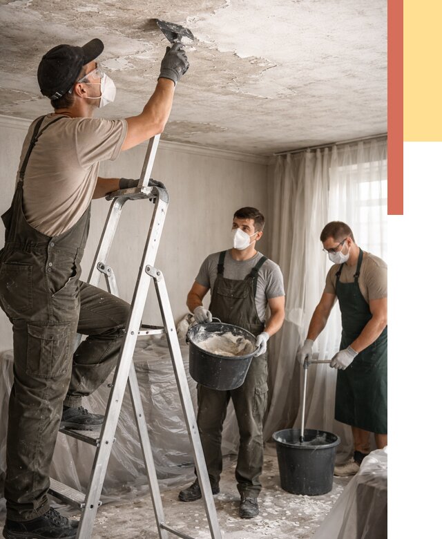 Удаление побелки с потолка в Мытищах от 2539 руб. быстро и недорого | ОТДЕЛОЧНИК-Мтщ