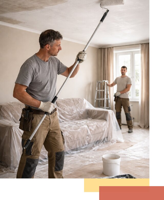 Грунтовка потолка в Мытищах — подготовка под покраску и отделку