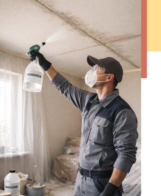 Антисептическая обработка потолка в Мытищах от 2539 руб. | ОТДЕЛОЧНИК-Мтщ