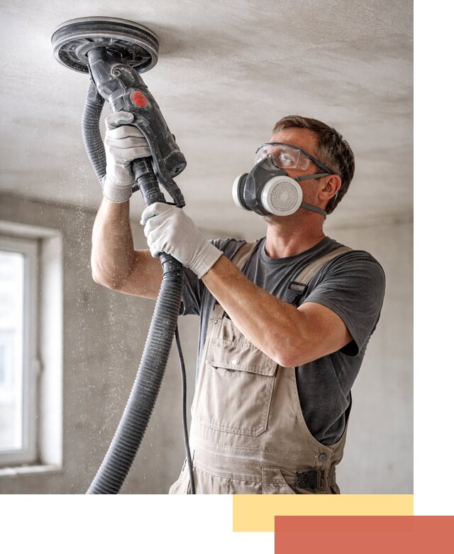 Шлифовка потолка в Мытищах — качественная подготовка под отделку