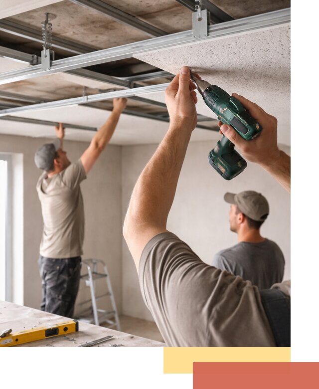 Монтаж акустического потолка в Мытищах под ключ