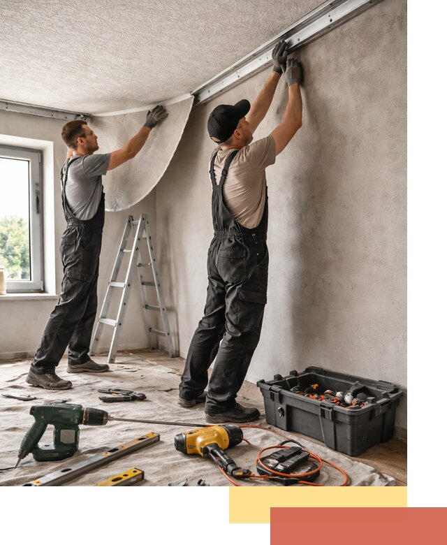 Монтаж фактурного натяжного потолка в Мытищах качественно и быстро