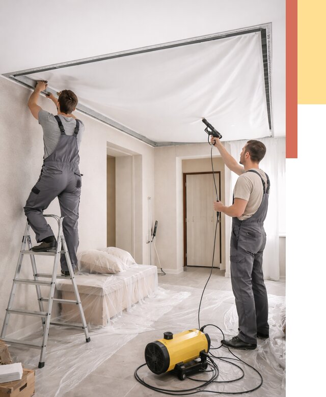 Монтаж натяжного потолка в прихожей в Мытищах от 2691 руб. под ключ | ОТДЕЛОЧНИК-Мтщ