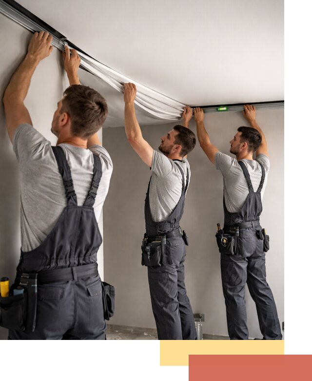 Теневые натяжные потолки в Мытищах: монтаж и отделка быстро и качественно