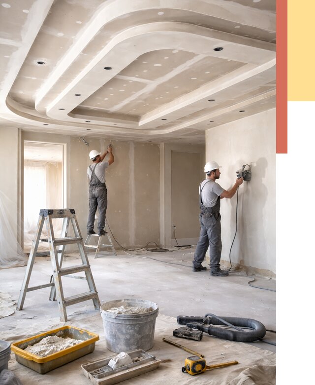 Многоуровневый потолок из гипсокартона в Мытищах от 762 руб. под ключ | ОТДЕЛОЧНИК-Мтщ