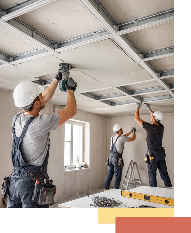 Кессонный потолок из гипсокартона под ключ в Мытищах