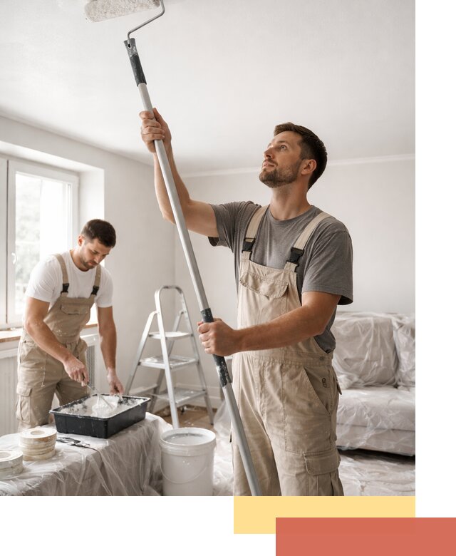 Покраска потолка водоэмульсионной краской в Мытищах