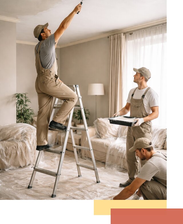 Покраска потолков акриловой краской в Мытищах качественно и быстро