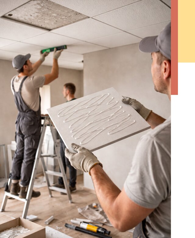 Монтаж потолочной плитки в Мытищах от 4570 руб. — быстро и недорого | ОТДЕЛОЧНИК-Мтщ