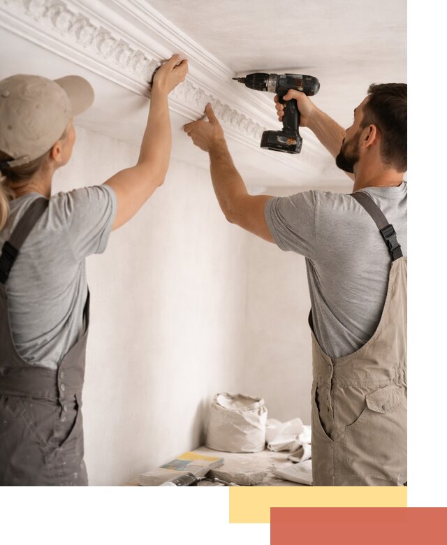 Профессиональный монтаж лепнины на потолок в Мытищах