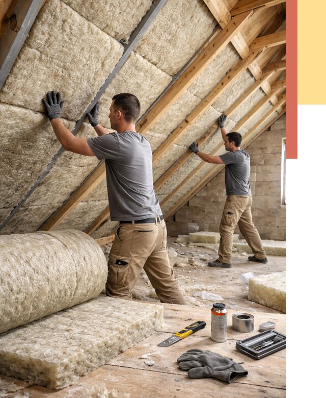 Утепление потолка минватой в Мытищах от 1472 руб. — быстро и недорого | ОТДЕЛОЧНИК-Мтщ